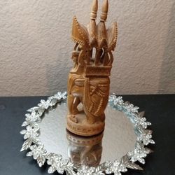 EXQUISITE Handcarved Sandalwood 7" Howdah Elephant Figurines From India

These exquisite handcarved sandalwood 7" Howdah elephant figurines from India