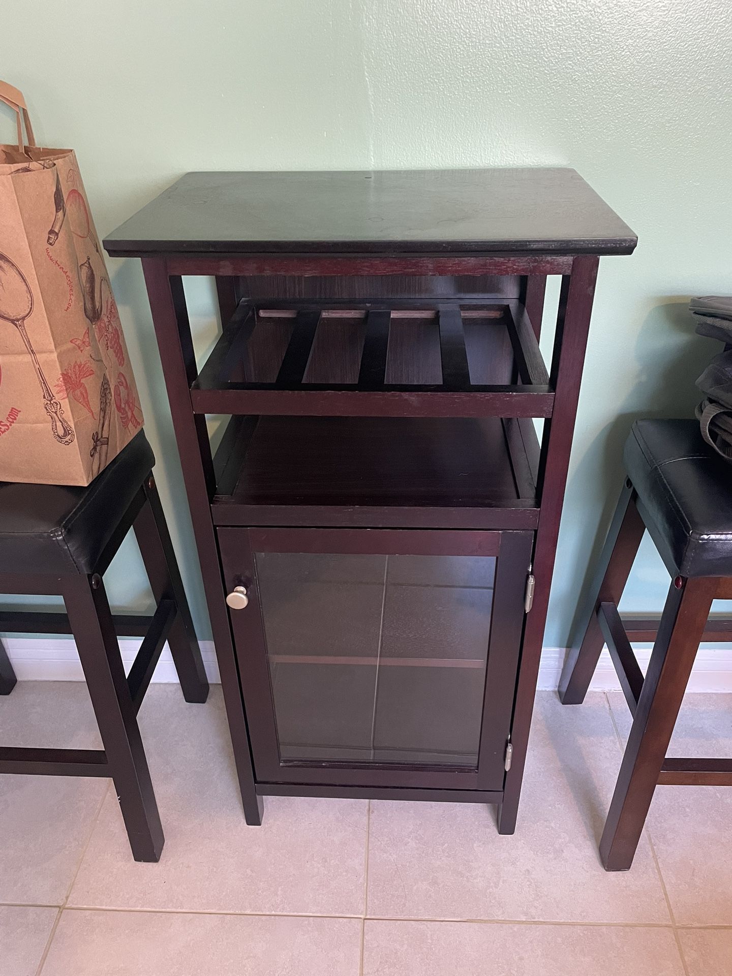 Small Kitchen Hutch / Wine Or Bar Cabinet
