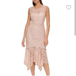 New With Tags Beige Tan Glitter Mermaid Dress Size 8 