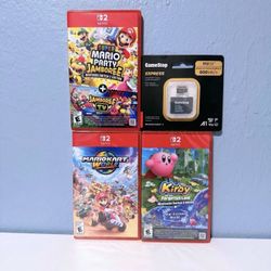 Nintendo Switch 2 Lot Mario Kart - Kirby - 256 Micro SD Express