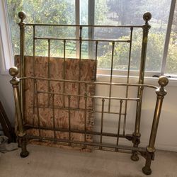 Brass Bed frame And Mattress