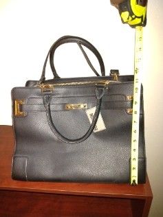 Elegant Black Leather Pet Purse