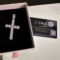 Moissanite Cross Pendant 