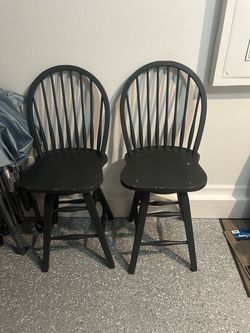 Swivel wooden chairs