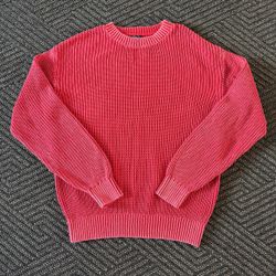 Art Class Girls L 10/12 Red Washed Ribbed Knit Sweater NWT