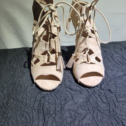 Call it spring lace up heel sandals size 7