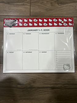 Red Hello Kitty 12 Month Desk Pad 2024 Brand New