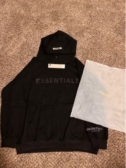 Essentials black comfort hoodie