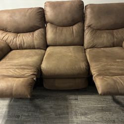 Brown Reclining Sofa $400 obo