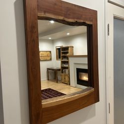 Live Edge Acacia Wood Mirror
