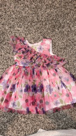 Girls Floral Ruffle Dress
