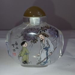 Japanese Reverse Painted Perfume Snuff Bottle