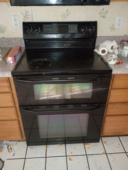 Maytag glasstop double oven stove