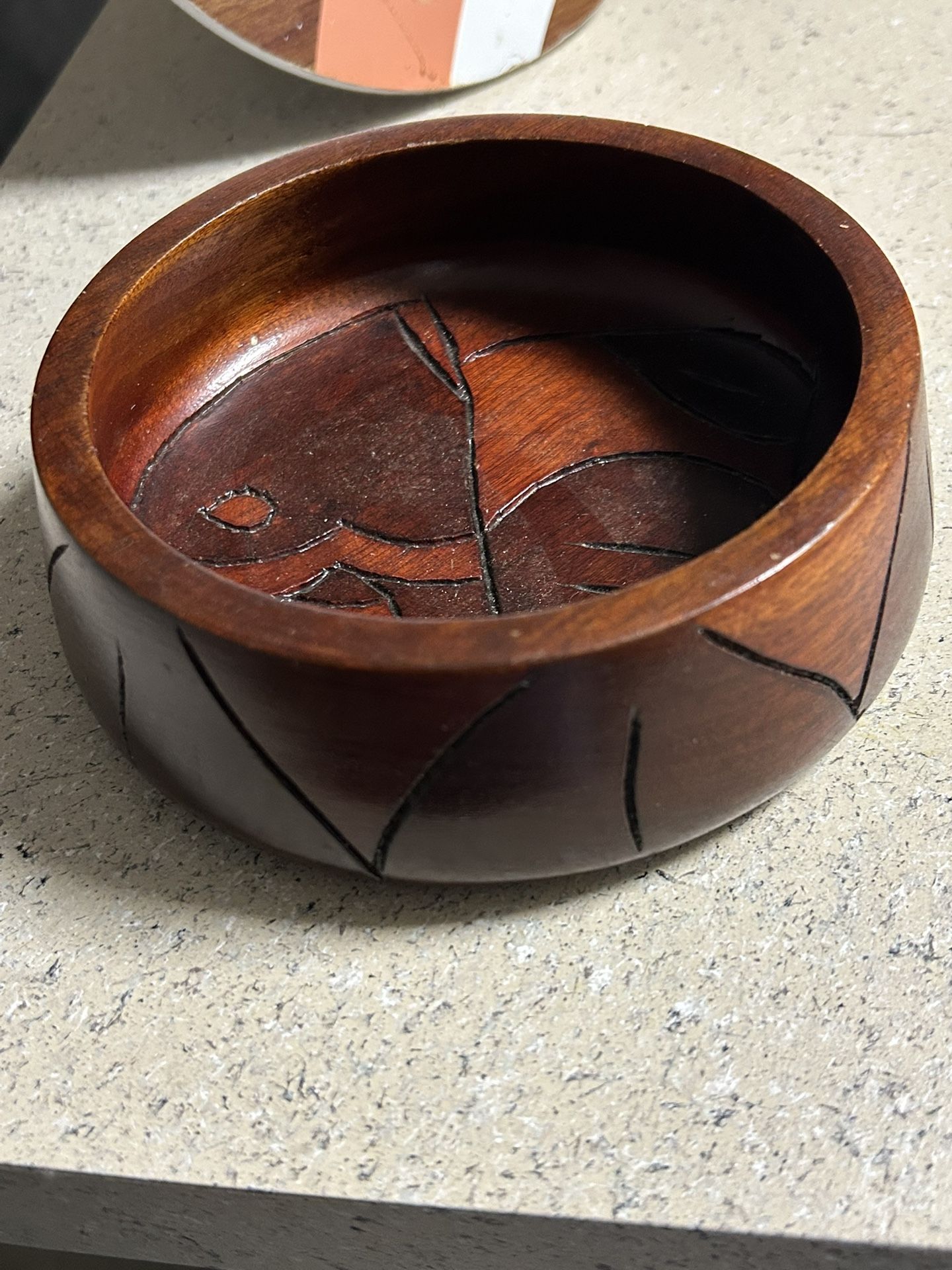 Vintage Hand Carved Wooden Bowl