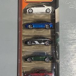 Matchbox MBX Japan Cruisers II 5-Pack die-cast car set. 