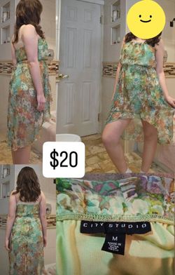 City Studio Strapless Floral Dress