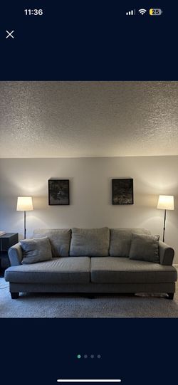 Cozy Grey Spacious Couch!