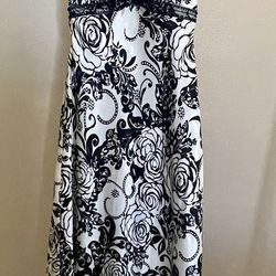 Formal Black and White Dress by Betsy & Adam