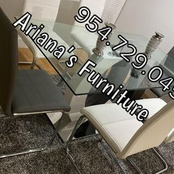 New Dining Table Set 4 Chairs 