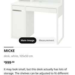 IKEA MICKE WHITE DESK NEED GONE ASAP