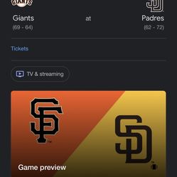 Padre Premium Tickets For Tonight’s Game 