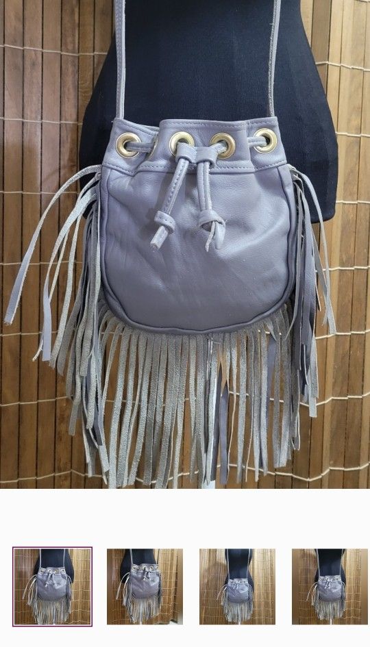 Woman's Leather Fringe Handbag