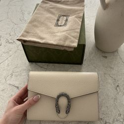 Gucci DIONYSUS MINI LEATHER CHAIN WALLET