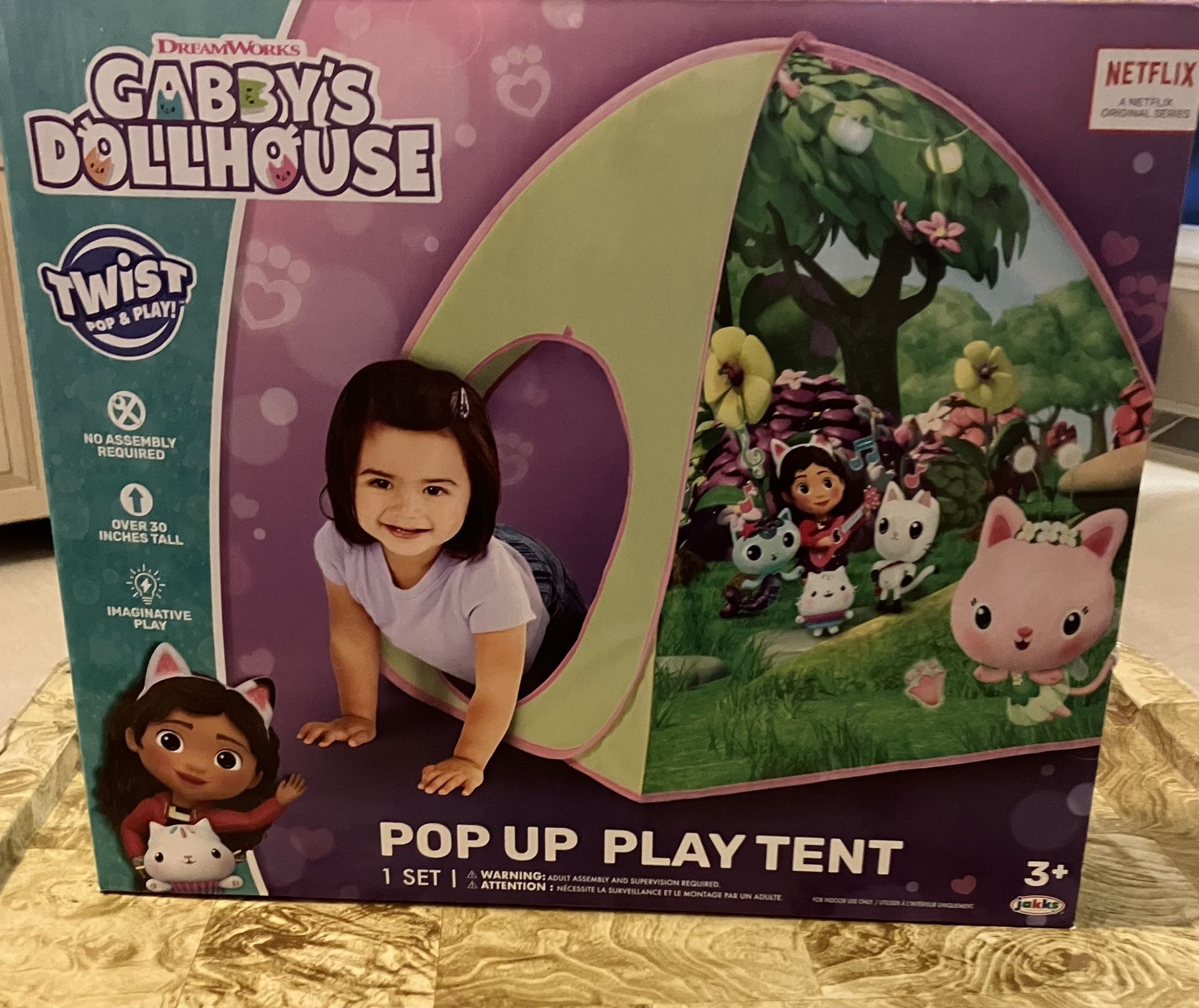 Gabbys Dollhouse Pop Up Play Tent New