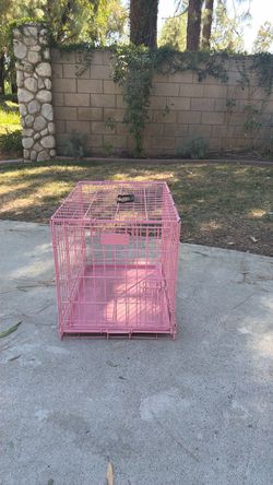 Pink dog kennel