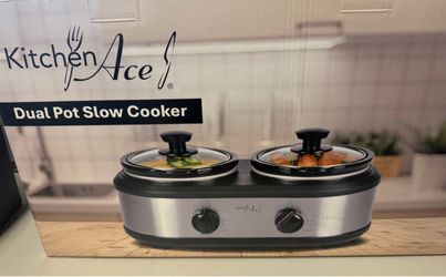 🍲 NEW Kitchen Ace Dual Pot Slow Cooker – 2 Pots!
