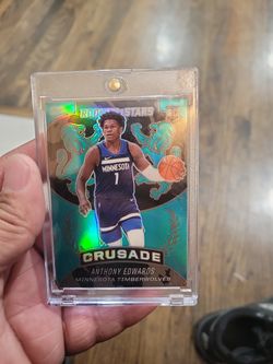 Anthony Edwards  Rookie panini Chronicles crusade rookie  & stars rookie silver prizm basketball card