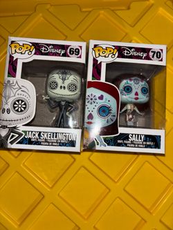Nightmare Before Christmas Jack And Sally Day Of The Dead Funko Pops Disney
