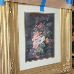 Beautiful Gilded WOOD Frame Canvas Print