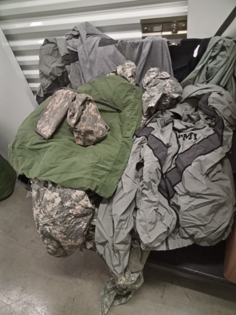 Old military clothing, etc