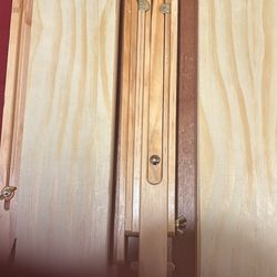 Wooden Art Easel w/ Palette, Acrylic Paints & Brushes