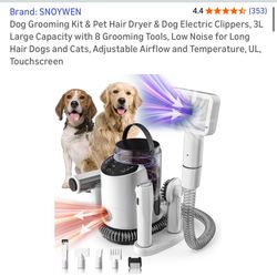 Dog Grooming Kit & Pet Hair Dryer & Dog Electric Clippers