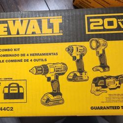 Dewalt 20 Volt Max Cordless 4 - Tool Combo Kit 