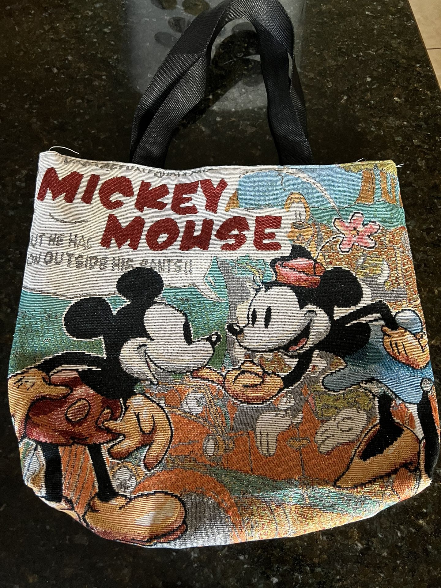 Mickey And Friends Embroidered Tote Bag