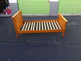Twin Wood Bed Frame with Slats $35