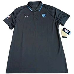  Nike Memphis Grizzlies NBA Dri-FIT Staff Issued Coaches Polo Shirt *New with Tags 
