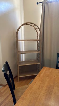 Arched bamboo bookshelf