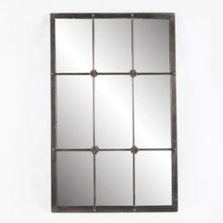 NEW - LuxenHome Metal Window Frame Wall Mirror