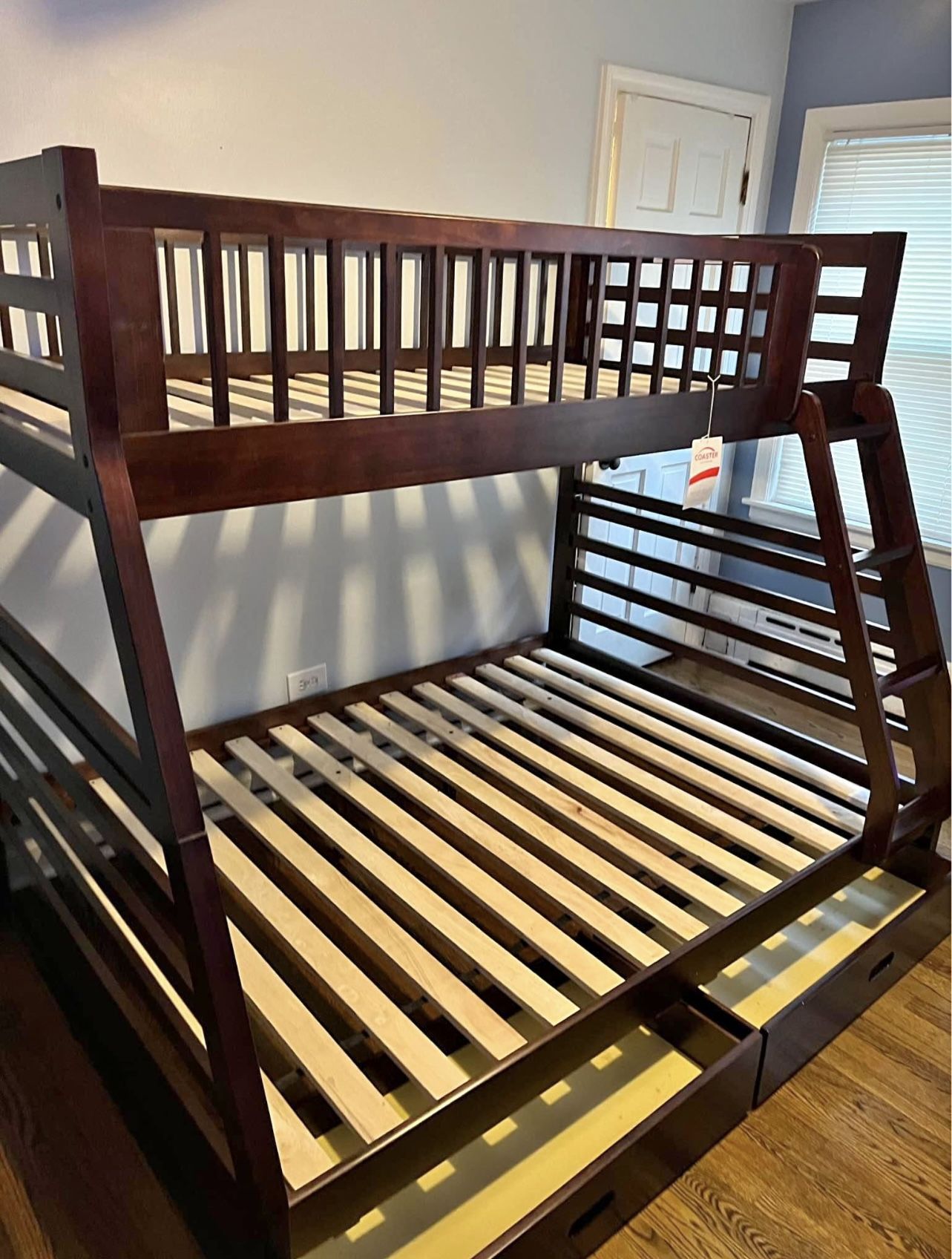 Solid Wood Twin Over Full Bunk Bed With Storage Draws  On Sale!! Limited Stock!