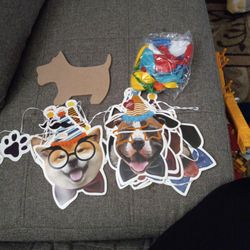 Dog Theme Party Banner, Balloons And Craft Dog
