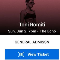 Toni  Romiti Concert Tickets 