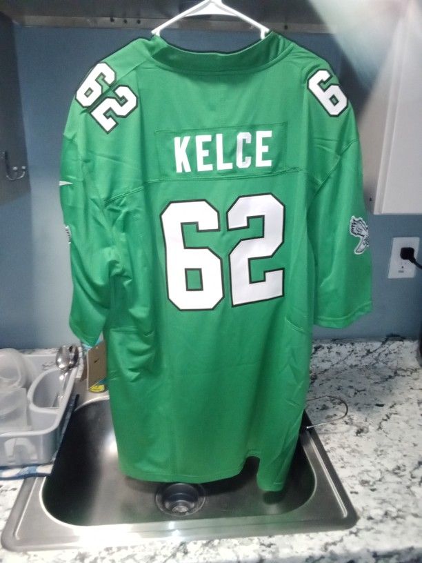 MEN'S XXL Nike Philadelphia Eagles Jason Kelce Kelly Green Stitched Jersey