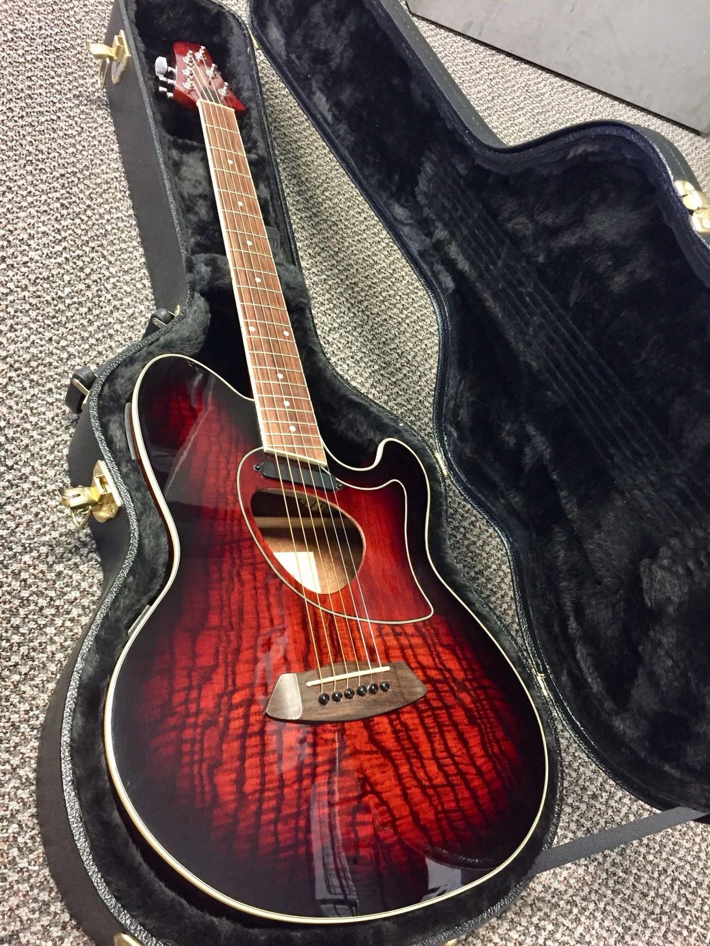 Ibanez Talman TCM50 Acoustic-Electric Guitar Brown Sunburst w/ Case