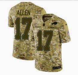 Nike Buffalo Bills Josh Allen #17 Camo Jersey Size L