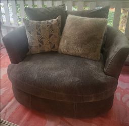 Charcoal Gray Swivel Chair