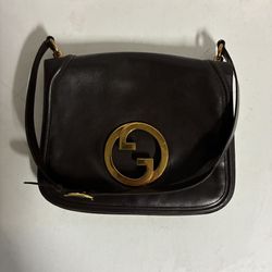Vintage Gucci Brown Blondie Leather Shoulder Bag